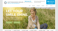 Desktop Screenshot of cottonwoodsmilesdentistry.com
