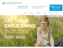 Tablet Screenshot of cottonwoodsmilesdentistry.com